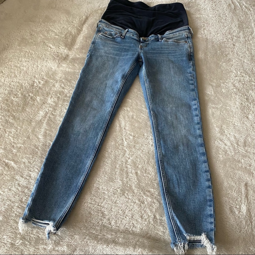 River Island Distressed Hem Maternity Jeans size 10
